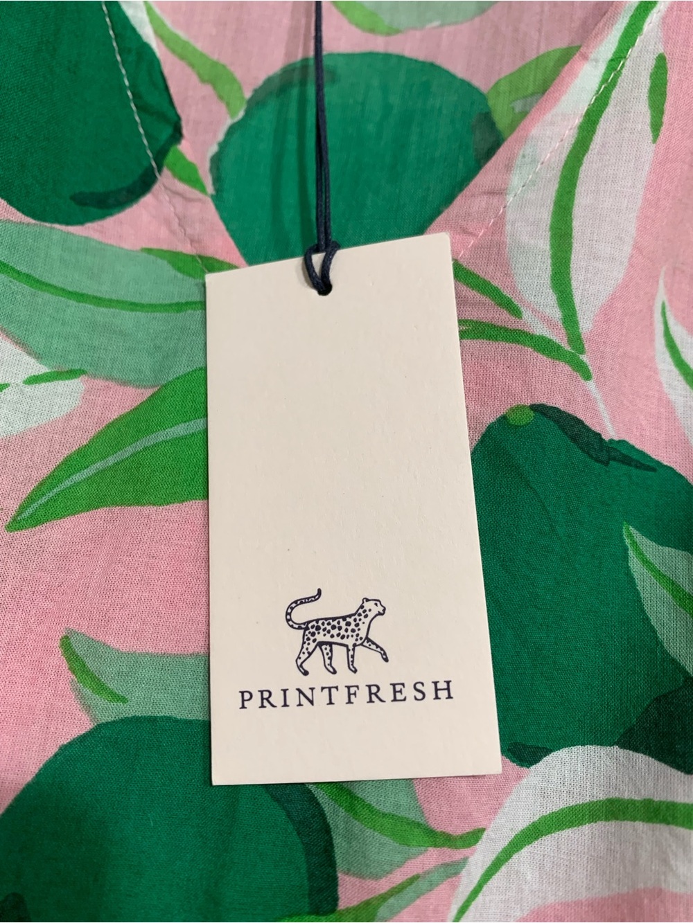 Print Fresh Lime Zest Organic Cotton Caftan OS P - Picture 11 of 15